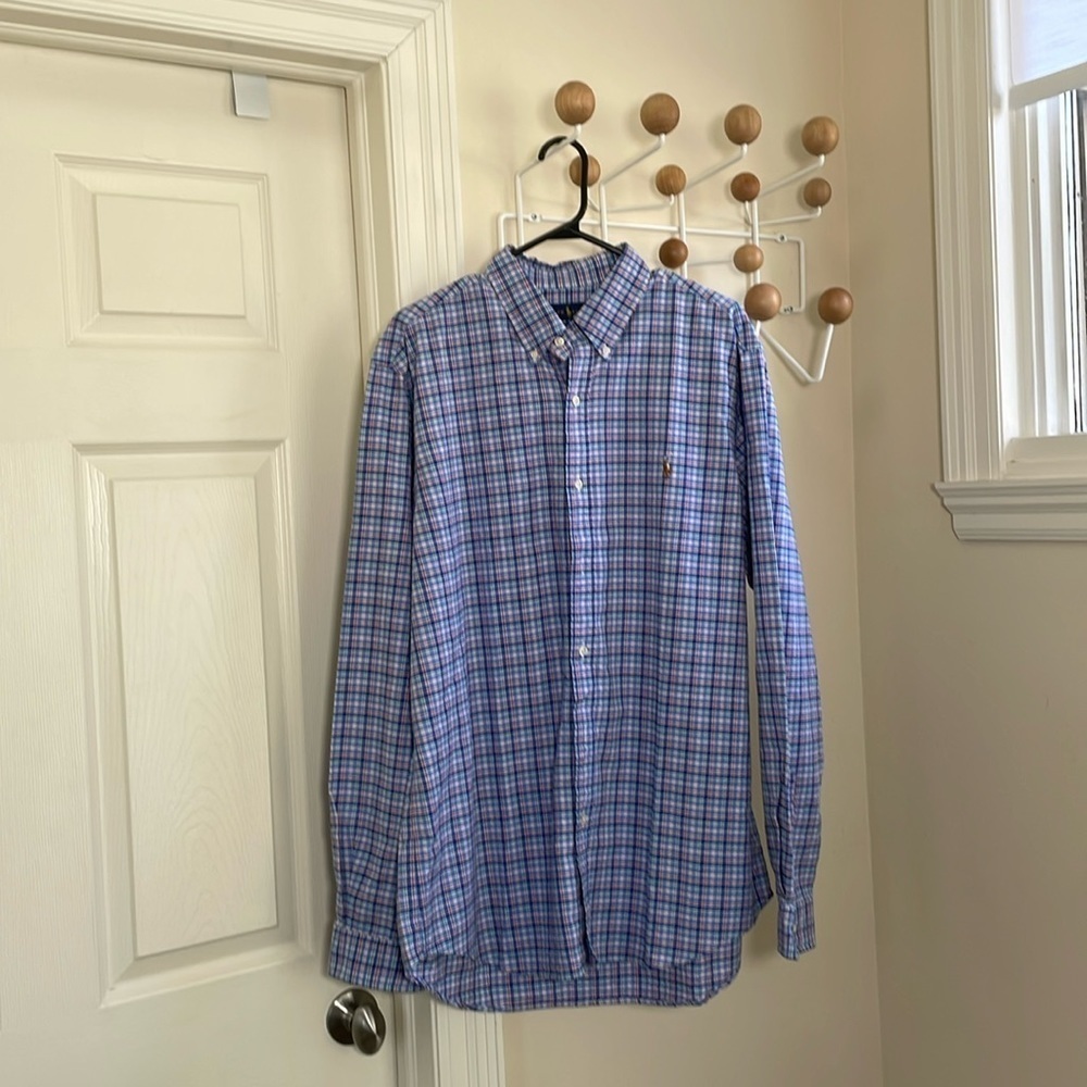 Ralph Lauren - Casual Button Down Shirt - Blue/Red - XL
